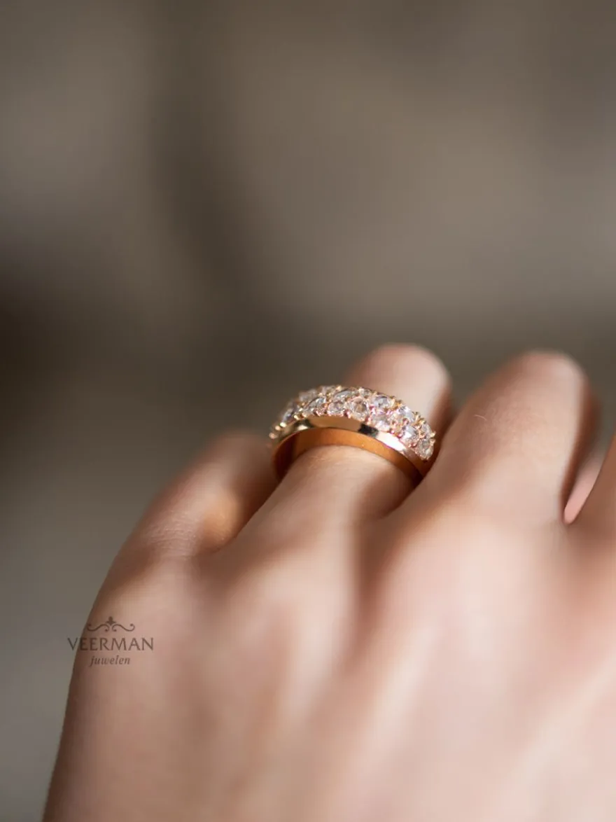 Roos 1835 Eve Collection roségouden ring diamant 1,50crt.