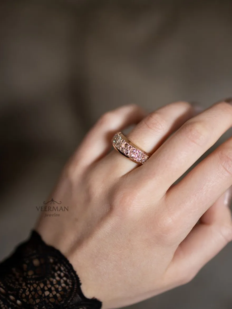 Roos 1835 Eve Collection roségouden ring diamant 1,50crt.