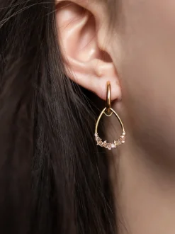 Roos 1835 Jackie roségouden oorhangers diamant 156E60R18