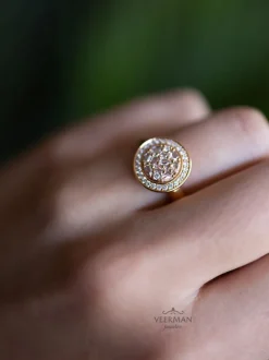 Roos 1835 Marie Collection Entourage ring met roos diamant