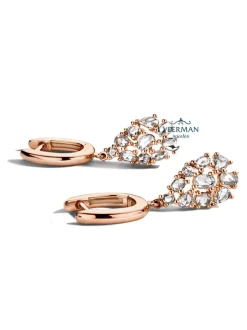 Roos 1835 Marie Collection roségouden diamant oorbellen 0.86crt.