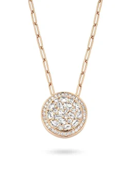Roos 1835 Marie Entourage hanger met roos diamant