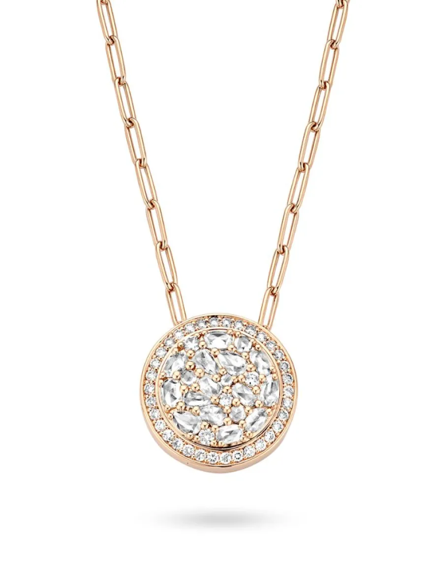 Roos 1835 Marie Entourage hanger met roos diamant
