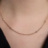 Roos roségouden collier met diamant C113C12R18 + Luxe Cadeau