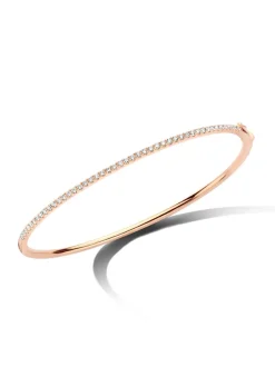 Roségouden bangle met briljant 0,52crt. + Luxe Cadeau