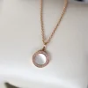 Roségouden collier parelmoer diamant M101N16MOPR14