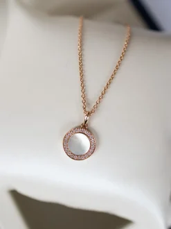 Roségouden collier parelmoer diamant M101N16MOPR14