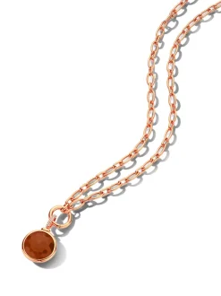 Roségouden hanger met carneool en diamant - Grote collectie
