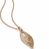 Roségouden hanger met witte en champagne diamant