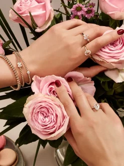 Roségouden ring morganiet en briljant + Luxe cadeau