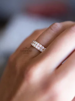Roségouden ring pavé diamant | Veerman Juwelen