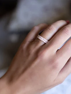 Roségouden ring pavé diamant | Veerman Juwelen