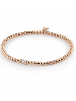 Roségouden stretcharmband met diamant A351R + Luxe Cadeau