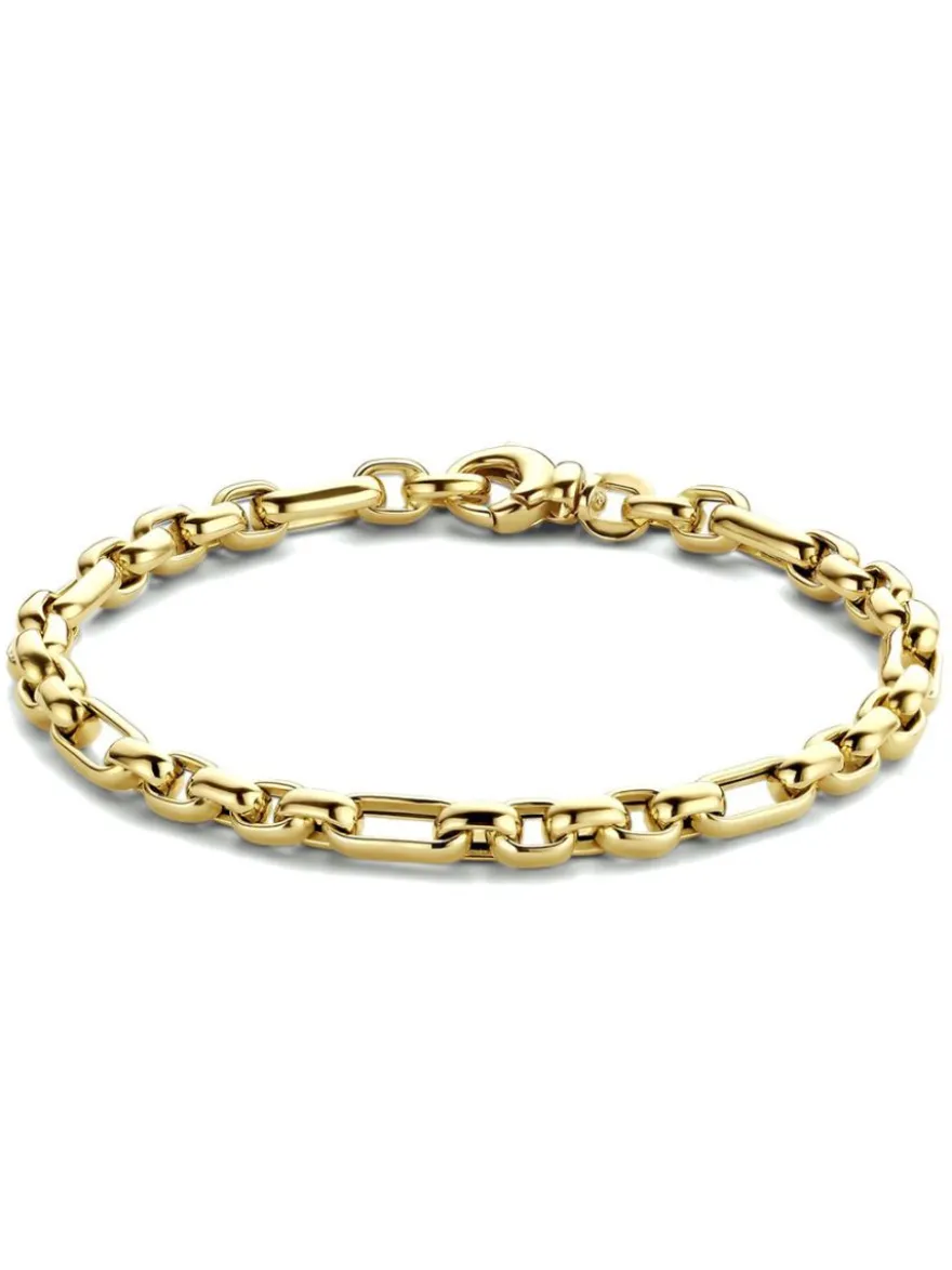 Schakelarmband anker geelgoud + Luxe cadeau