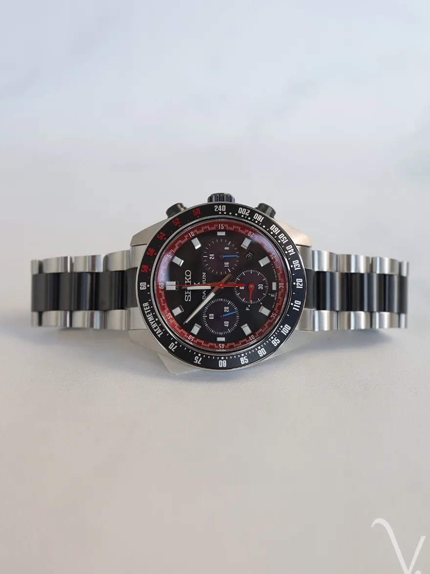 Seiko Prospex Speedtimer Solar Chronograph Datsun SSC957P1 + Luxe Cadeau