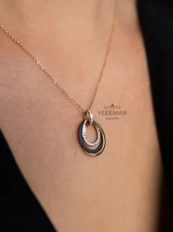 Serenata hanger roségoud met staal + luxe cadeau