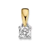 Solitair hanger bicolor met briljant 0,24crt. + Luxe Cadeau