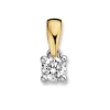 Solitair hanger bicolor met briljant 0,30crt. + Luxe Cadeau