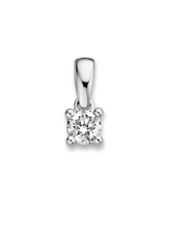 Solitair hanger witgoud met briljant 0,24crt. + Luxe Cadeau
