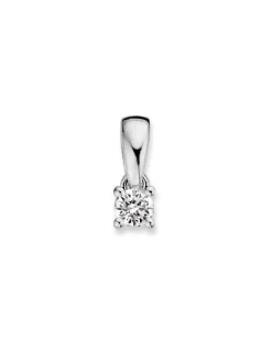 Solitair hanger witgoud met briljant 0,10crt. + Luxe Cadeau