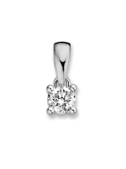 Solitair hanger witgoud met briljant 0,30crt. + Luxe Cadeau
