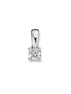 Solitair hanger witgoud met briljant 0,16crt. + Luxe Cadeau