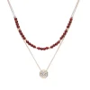 Tirisi Moda Iconic Collier met granaat TM3051RG(2P) + Luxe Cadeau