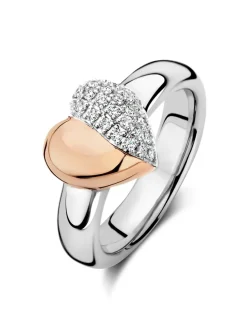 Tirisi Moda Ring hartje met diamant TM1123D(2P) + Cadeau