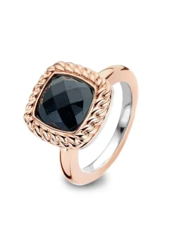 Tirisi moda ring rosé met blauwe kristal | SALE