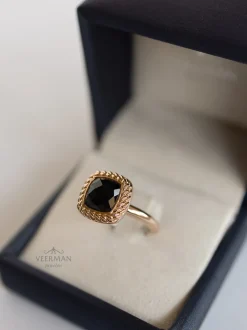 Tirisi moda ring rosé met blauwe kristal | SALE