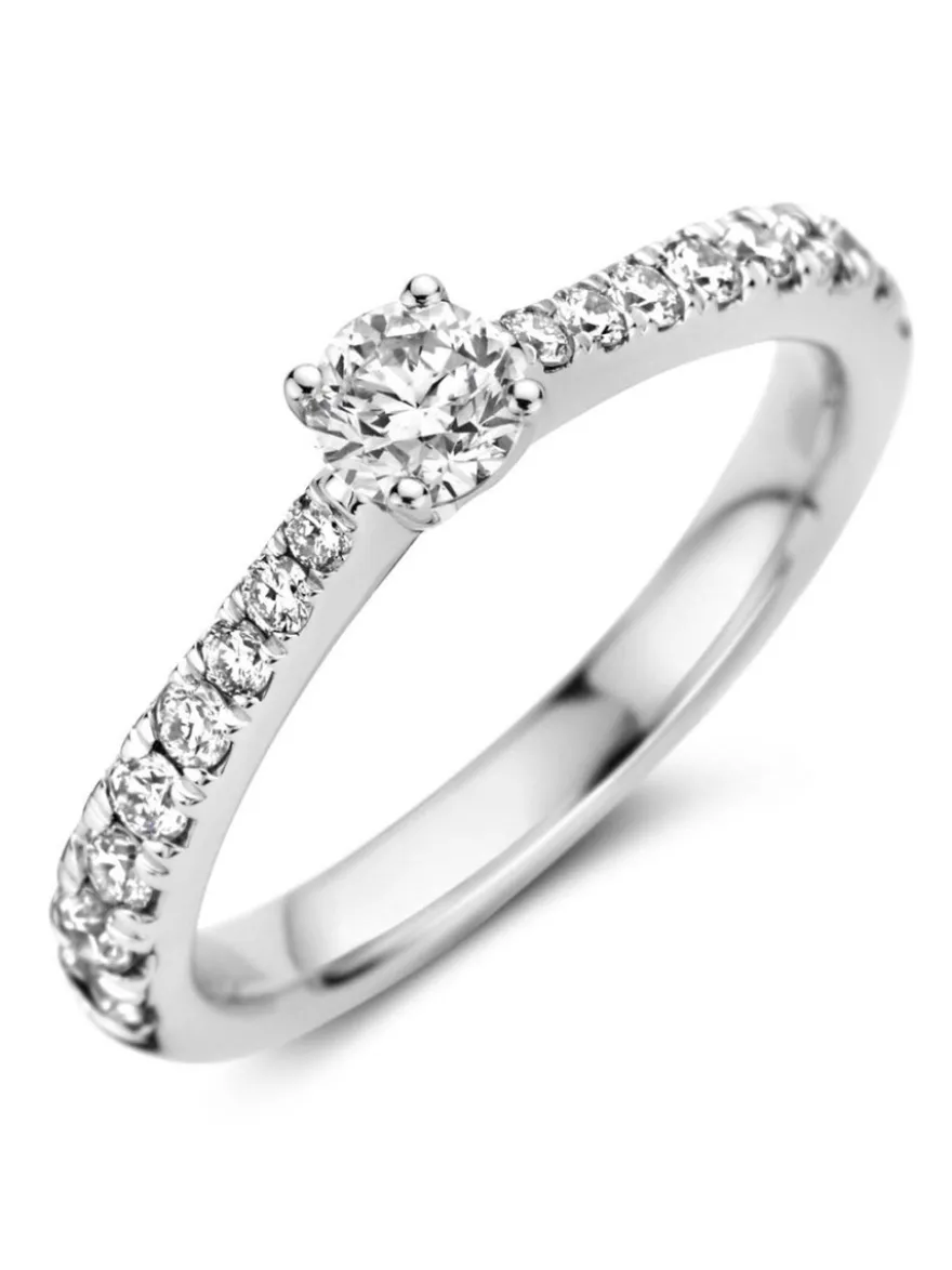 Veerman Juwelen Platina ring met briljant 0,72crt.