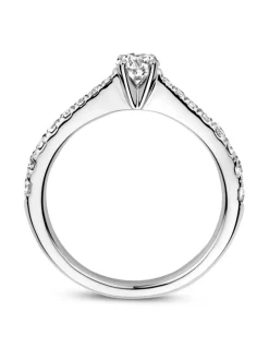 Veerman Juwelen Platina ring met briljant 0,72crt.