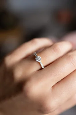 Veerman Juwelen Platina ring met briljant 1,00crt.