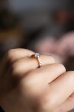 Veerman Juwelen Platina ring met briljant 1,00crt.