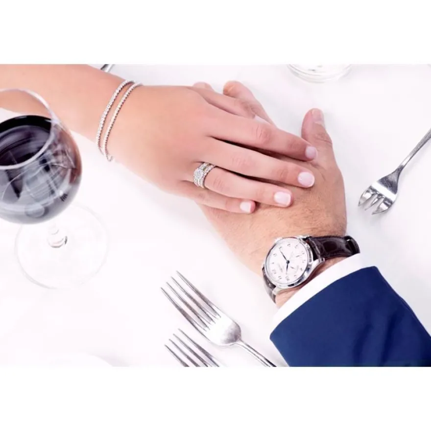 Witgouden alliance ring 0.78 crt. + Luxe cadeau