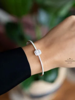 Witgouden armband met diamant 1,18crt + Luxe Cadeau