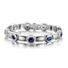 Witgouden armband met ioliet en diamant + Luxe cadeau