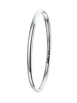 Witgouden bangle 4mm massief + Luxe Cadeau