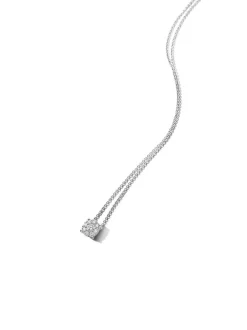 Witgouden collier met briljant 0,38crt. + Luxe Cadeau