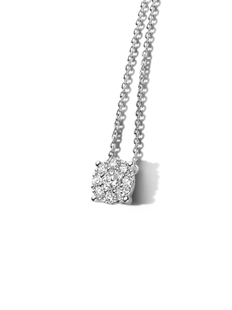 Witgouden collier met briljant 0,38crt. + Luxe Cadeau