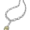 Witgouden collier met groene amethist | SALE