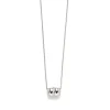 Witgouden collier met hanger tonnetje met briljant