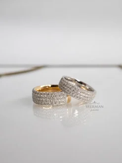 Witgouden Pavé witgouden ring Briljant 1,02 crt