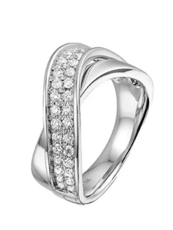 Witgouden ring pavé diamant | Veerman Juwelen