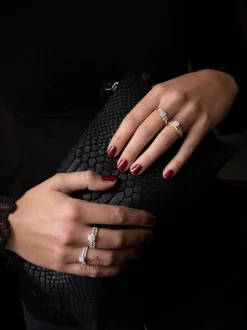 Witgouden ringenset met diamant 1,02crt. + Luxe Cadeau