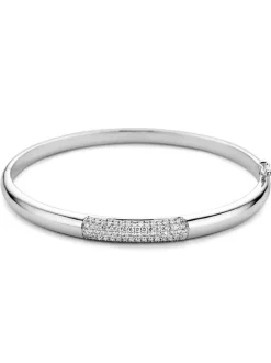 Witgouden slavenarmband met briljant 0,72crt. + Luxe Cadeau