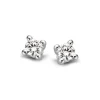 Witgouden solitair oorknoppen met diamant 0.10crt.