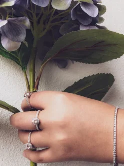 Witgouden tennisarmband 0,95crt. diamant + Luxe Cadeau