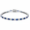 Witgouden tennisarmband met saffier en diamant 3,05crt + Luxe Cadeau
