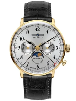 Zeppelin 7038-1 Hindenburg Moonphase + Luxe Cadeau